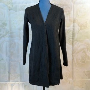 Gray cardigan sweater